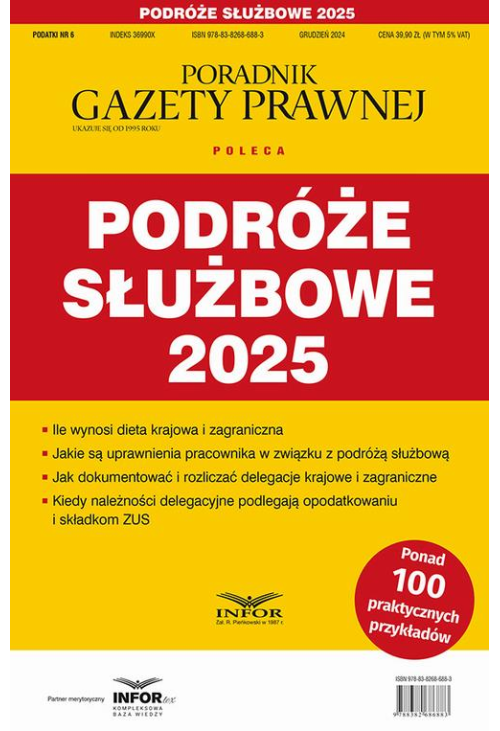 Podróże slużbowe 2025 Podatki 6/2024