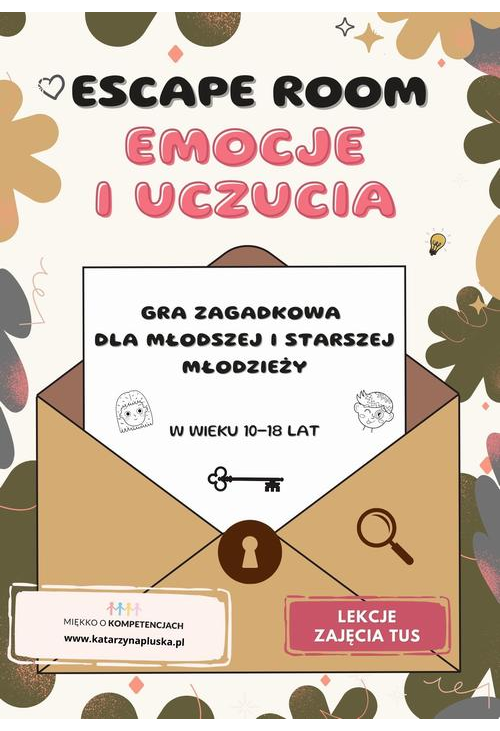 Escape room. Emocje i uczucia. Gra zagadkowa dla młodzieży młodszej i starszej