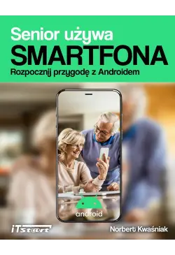 Senior używa smartfona....