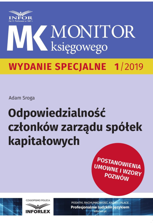 Odpowiedzialność członków zarządu spółek kapitałowych