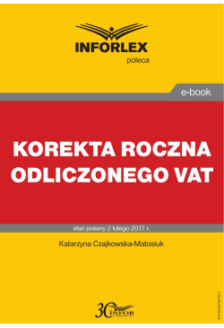 KOREKTA ROCZNA ODLICZONEGO VAT