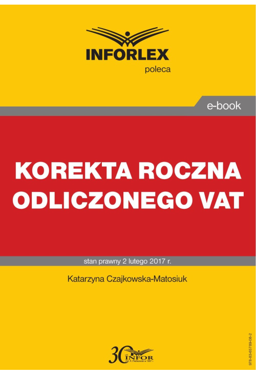 KOREKTA ROCZNA ODLICZONEGO VAT