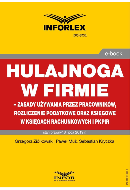 Hulajnoga w firmie - zasady używania przez pracowników, rozliczenie podatkowe oraz księgowe w księgach rachunkowych i pkpir