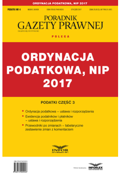 Ordynacja podatkowa, NIP 2017