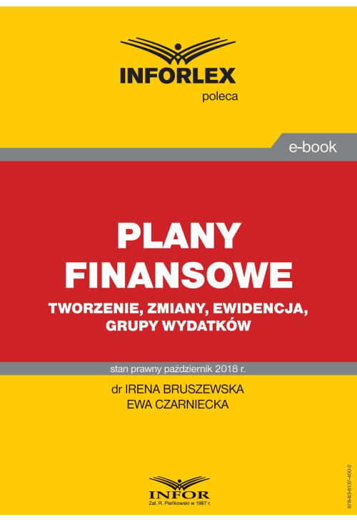 Plany finansowe - tworzenie, zmiany, ewidencja, grupy wydatków