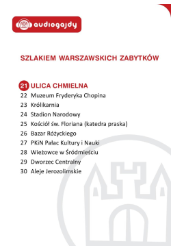 Ulica Chmielna. Szlakiem...