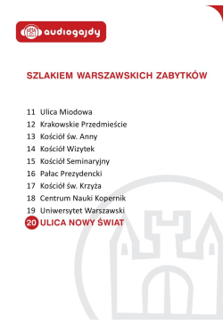 Ulica Nowy Świat. Szlakiem...