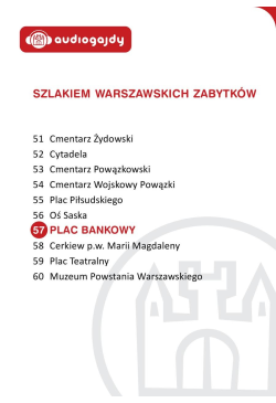 Plac Bankowy. Szlakiem...