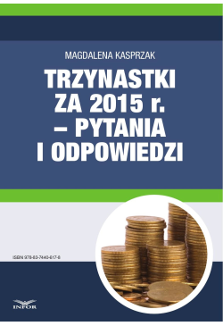 Trzynastki za 2015 r. w...