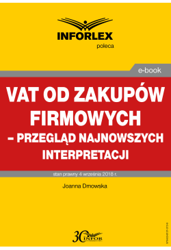 VAT od zakupów firmowych -...