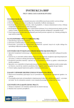 Instrukcja bhp przy...