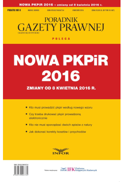 Nowa PKPIR 2016 - zmiany od...