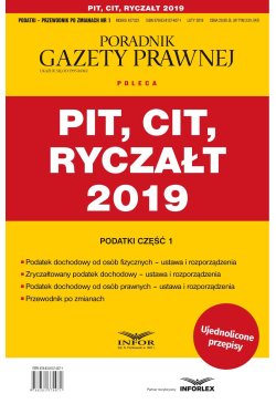 PIT, CIT, RYCZAŁT 2019