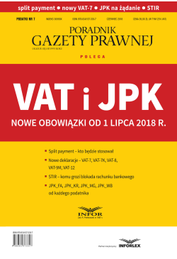 VAT i JPK Nowe obowiązki od...
