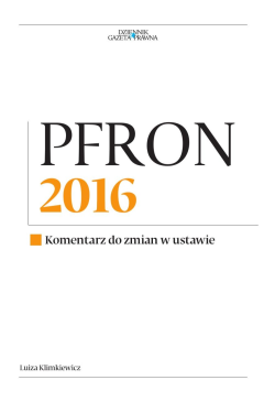 PFRON 2016. Komentarz do...