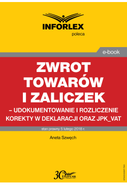 Zwrot towarów i zaliczek -...
