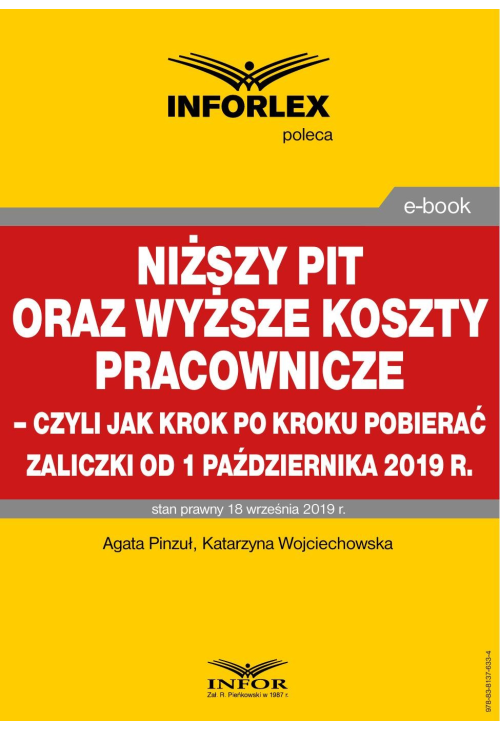 Niższy PIT oraz wyższe koszty pracownicze - czyli jak krok po kroku pobierać zaliczki od 1 października 2019 r.
