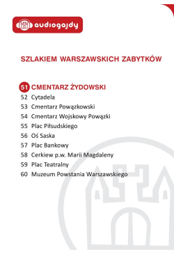 Cmentarz Żydowski. Szlakiem...