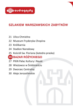 Bazar Różyckiego. Szlakiem...