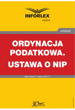 ORDYNACJA PODATKOWA. USTAWA...