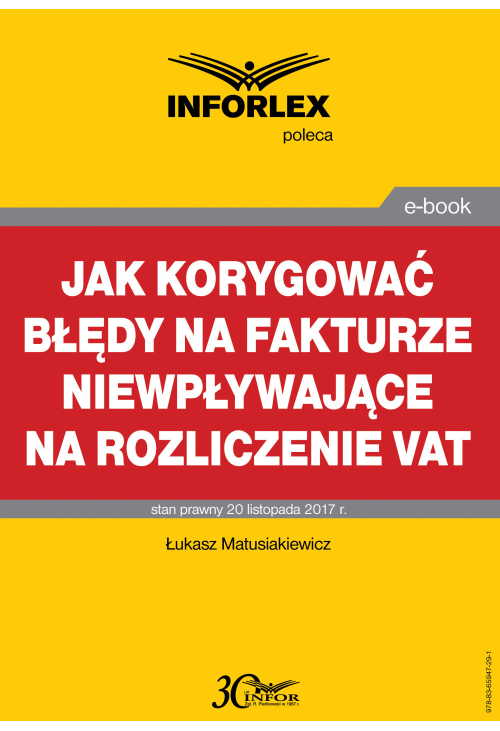 Jak korygować błędy na fakturze niewpływające na rozliczenie VAT