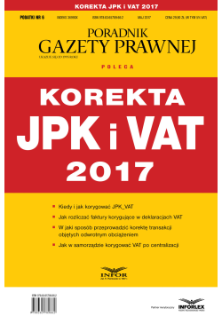 Korekta JPK i VAT 2017