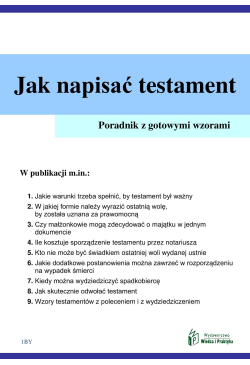 Jak napisać testament -...