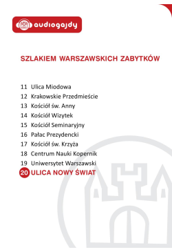 Ulica Nowy Świat. Szlakiem...