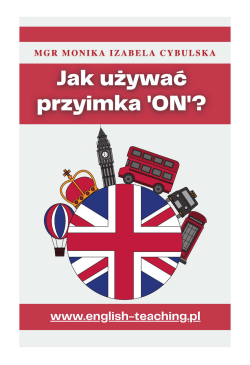Jak używać przyimka "on"?