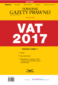 VAT 2017. Podatki część 1