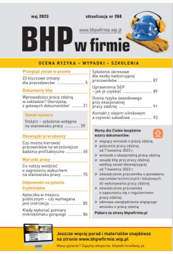 „BHP w firmie” maj 2023