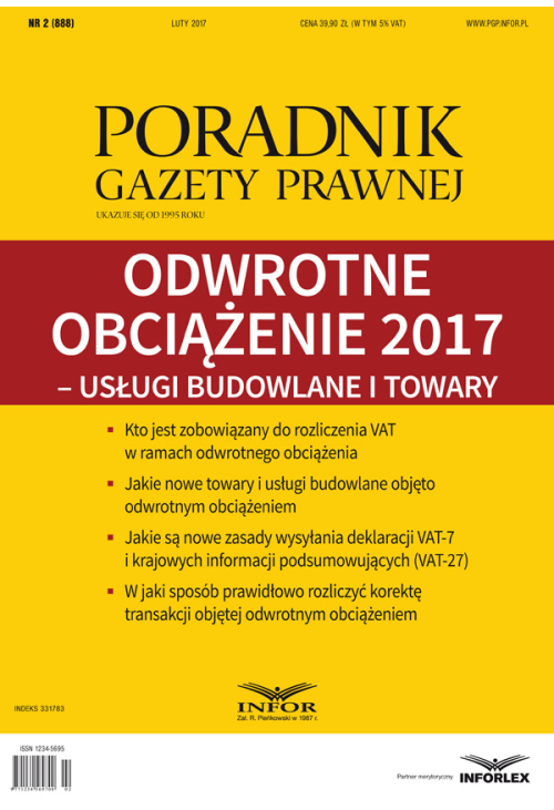 Odwrotne obciążenie 2017 - usługi budowlane i towary (PGP 2/2017)