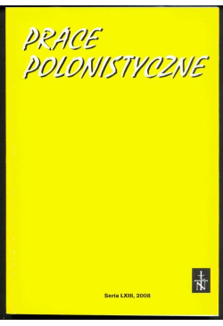 Prace Polonistyczne t. 63/2008