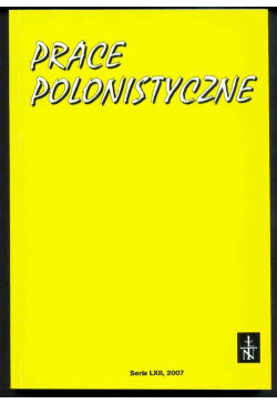 Prace Polonistyczne t. 62/2007