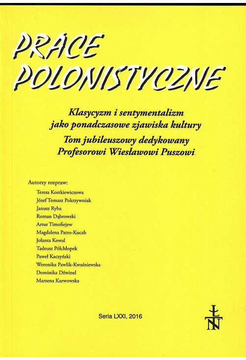 Prace Polonistyczne t. 71/2016