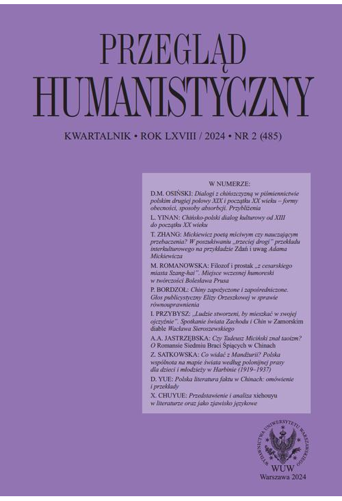 Przegląd Humanistyczny 2024/2 (485)