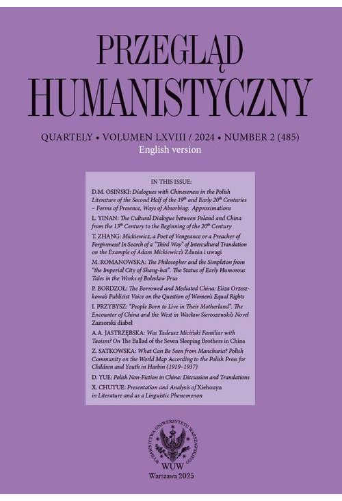 Przegląd Humanistyczny 2024/2 (485). English version