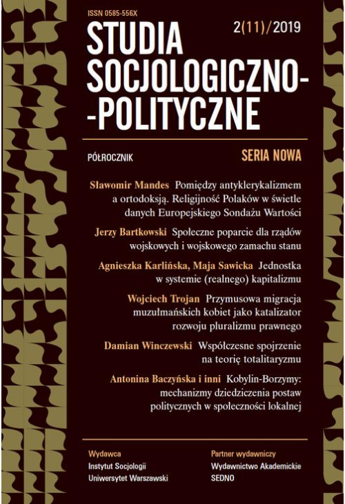 Studia Socjologiczno-Polityczne 2(11)/2019