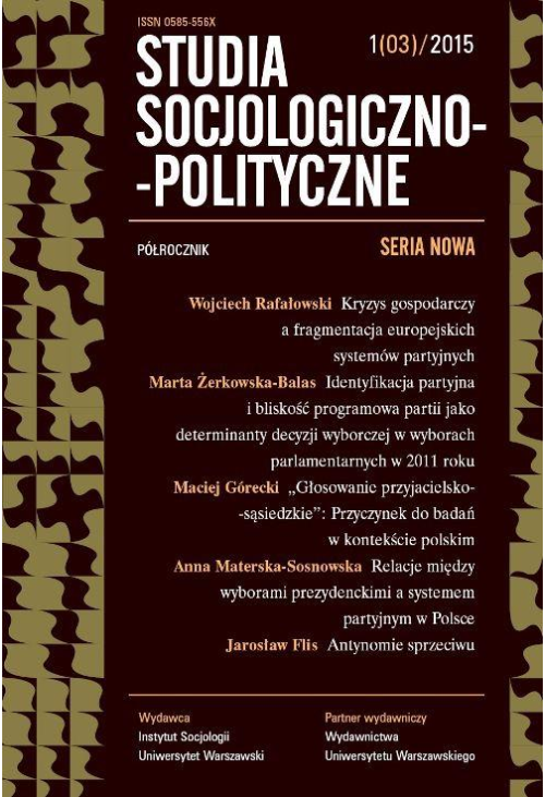 Studia Socjologiczno-Polityczne 2015/1 (03)