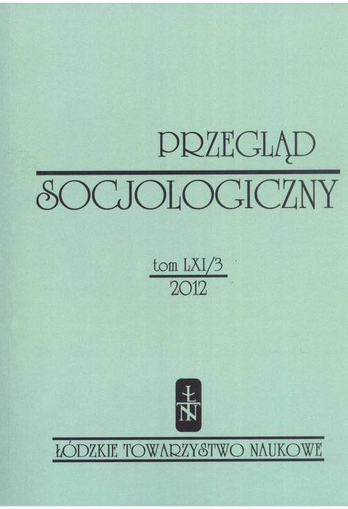 Przegląd Socjologiczny t. 61 z. 3/2012