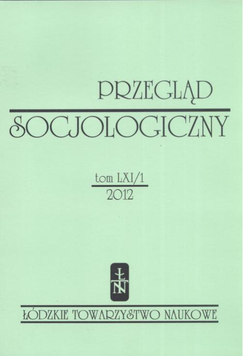 Przegląd Socjologiczny t. 61 z. 1/2012