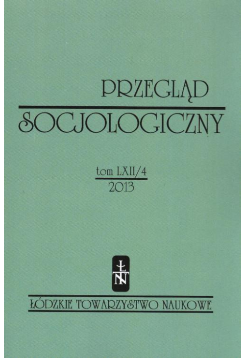 Przegląd Socjologiczny t. 62 z. 4/2013