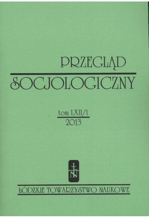 Przegląd Socjologiczny t. 62 z. 1/2013