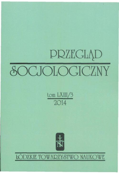 Przegląd Socjologiczny t. 63 z. 3/2014