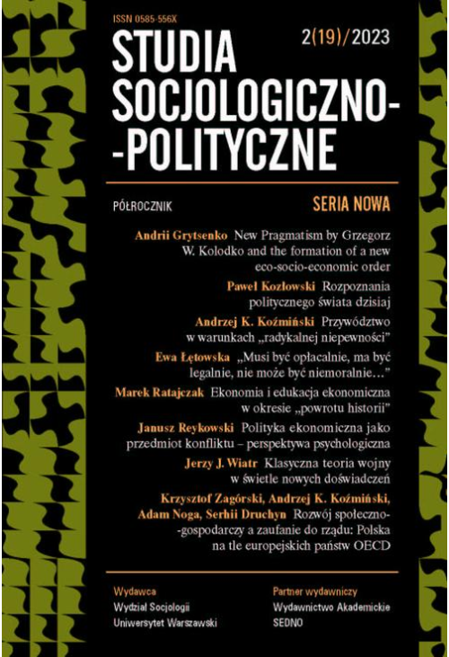 Studia Socjologiczno-Polityczne 2(19)/2023