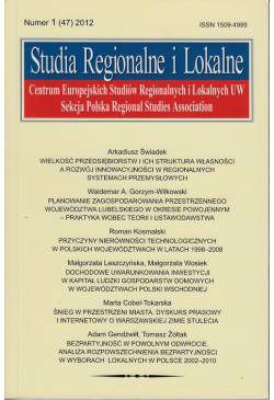 Studia Regionalne i Lokalne...