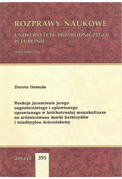 Reakcja jęczmienia jarego...