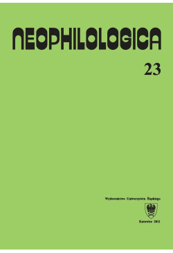 Neophilologica. Vol. 23: Le...