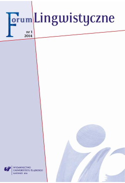 Forum Lingwistyczne 2014, nr 1