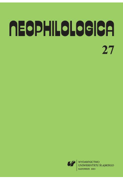 Neophilologica 2015. Vol....